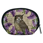 Vintage owl and lilac Accessory Pouches (Medium)  Back