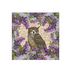 Vintage Owl And Lilac Satin Bandana Scarf by Valentinaart