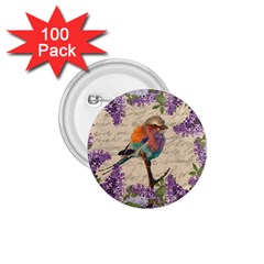 Vintage Bird And Lilac 1 75  Buttons (100 Pack)  by Valentinaart