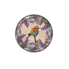 Vintage Bird And Lilac Hat Clip Ball Marker (4 Pack) by Valentinaart