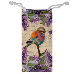 Vintage bird and lilac Jewelry Bag