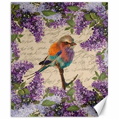 Vintage bird and lilac Canvas 20  x 24  