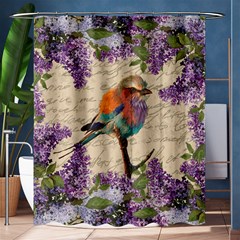 Vintage bird and lilac Shower Curtain 60  x 72  (Medium) 