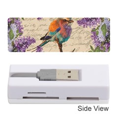 Vintage bird and lilac Memory Card Reader (Stick) 