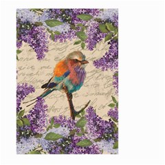 Vintage bird and lilac Large Garden Flag (Two Sides)