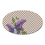 Vintage lilac Oval Magnet Front