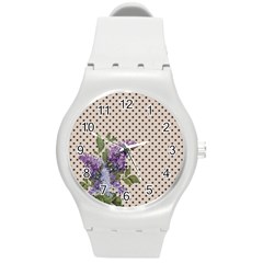 Vintage Lilac Round Plastic Sport Watch (m) by Valentinaart