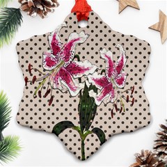 Vintage Flowers Snowflake Ornament (two Sides) by Valentinaart