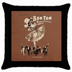 Bon-ton Throw Pillow Case (black) by Valentinaart