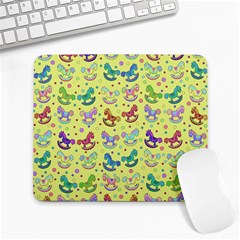 Toys Pattern Large Mousepads by Valentinaart