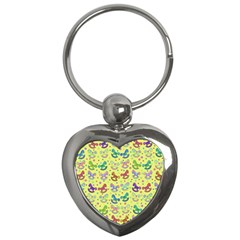 Toys Pattern Key Chains (heart)  by Valentinaart