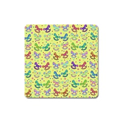 Toys Pattern Square Magnet by Valentinaart