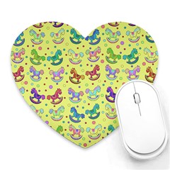 Toys Pattern Heart Mousepads by Valentinaart