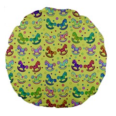 Toys Pattern Large 18  Premium Round Cushions by Valentinaart