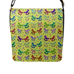 Toys Pattern Flap Messenger Bag (l)  by Valentinaart