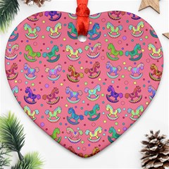 Toys Pattern Ornament (heart) by Valentinaart