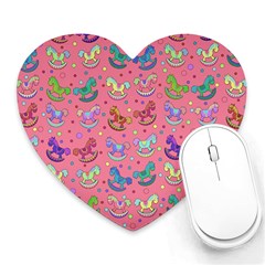 Toys Pattern Heart Mousepads by Valentinaart