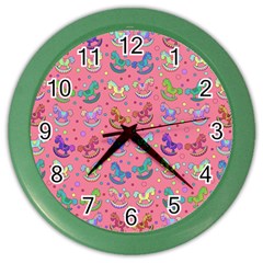 Toys Pattern Color Wall Clocks by Valentinaart