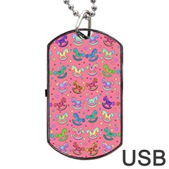 Toys Pattern Dog Tag Usb Flash (one Side) by Valentinaart