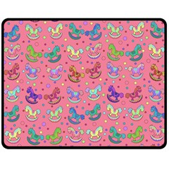 Toys Pattern Double Sided Fleece Blanket (medium)  by Valentinaart