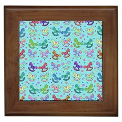 Toys Pattern Framed Tiles by Valentinaart