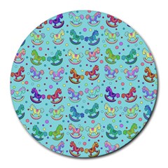 Toys Pattern Round Mousepads by Valentinaart