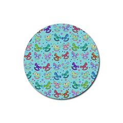 Toys Pattern Rubber Coaster (round) 