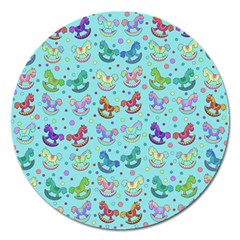 Toys Pattern Magnet 5  (round) by Valentinaart