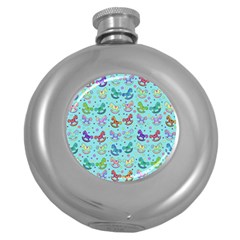 Toys Pattern Round Hip Flask (5 Oz) by Valentinaart