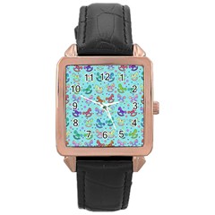 Toys Pattern Rose Gold Leather Watch  by Valentinaart