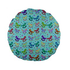 Toys Pattern Standard 15  Premium Flano Round Cushions by Valentinaart