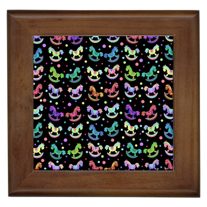 Toys pattern Framed Tiles