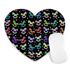 Toys Pattern Heart Mousepads by Valentinaart