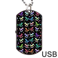 Toys Pattern Dog Tag Usb Flash (one Side) by Valentinaart