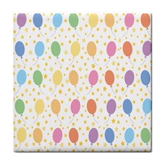 Balloon Star Rainbow Tile Coasters