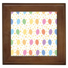 Balloon Star Rainbow Framed Tiles