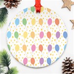 Balloon Star Rainbow Ornament (Round) Front