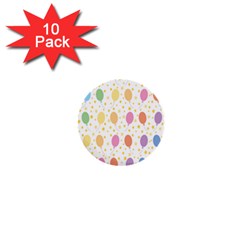 Balloon Star Rainbow 1  Mini Buttons (10 Pack)  by Mariart