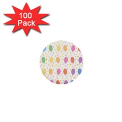 Balloon Star Rainbow 1  Mini Buttons (100 Pack)  by Mariart