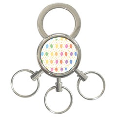 Balloon Star Rainbow 3-ring Key Chains by Mariart