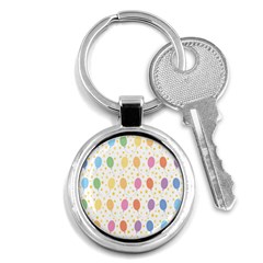 Balloon Star Rainbow Key Chains (round) 