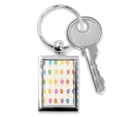 Balloon Star Rainbow Key Chains (rectangle)  by Mariart