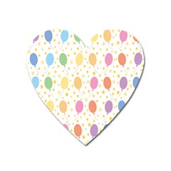 Balloon Star Rainbow Heart Magnet by Mariart