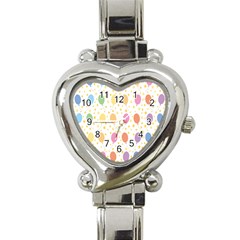 Balloon Star Rainbow Heart Italian Charm Watch by Mariart