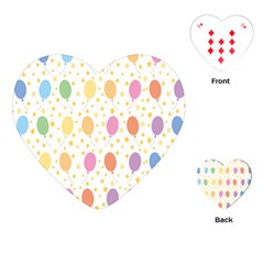 Balloon Star Rainbow Playing Cards (heart)  by Mariart