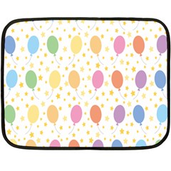 Balloon Star Rainbow Fleece Blanket (mini) by Mariart