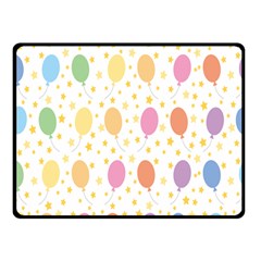 Balloon Star Rainbow Fleece Blanket (small) by Mariart