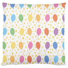 Balloon Star Rainbow Large Cushion Case (two Sides) by Mariart