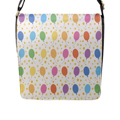 Balloon Star Rainbow Flap Messenger Bag (l)  by Mariart