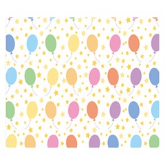 Balloon Star Rainbow Double Sided Flano Blanket (small)  by Mariart